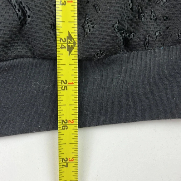 Como Black Laser Cutout Mesh Lightweight Full Zip Jacket - Picture 7 of 9